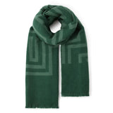 Accessorize London Women's Green Firenze Geo Supersoft Blanket