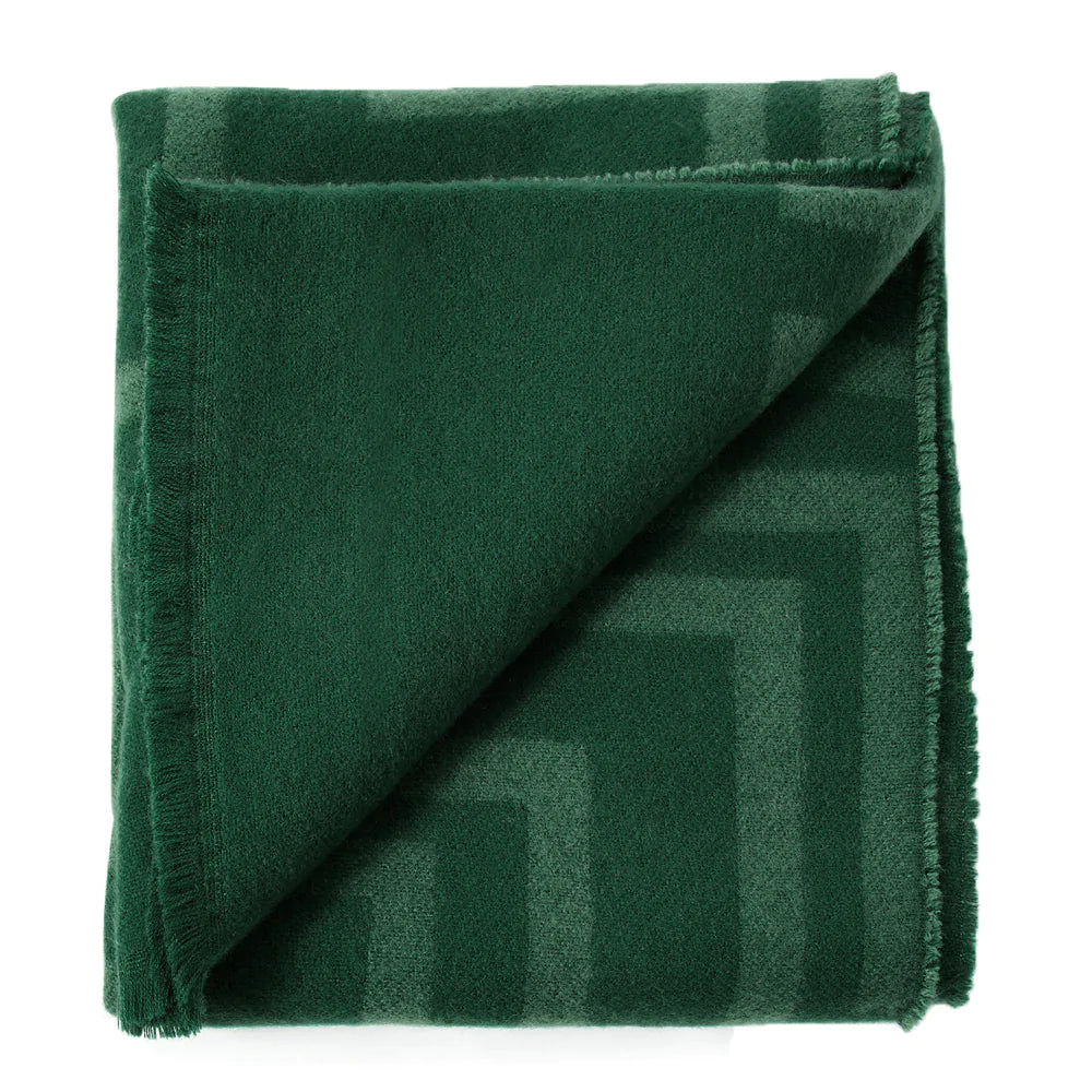 Accessorize London Women's Green Firenze Geo Supersoft Blanket
