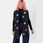 Accessorize London Women's Multi Rainbow Hearts Blanket