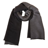 Accessorize London Women's Black Ribbed Two-Tone Blanket