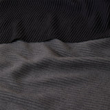 Accessorize London Women's Black Ribbed Two-Tone Blanket
