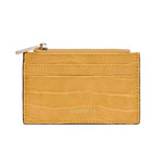 Accessorize London Women's Faux Leather Ochre 3 Compartment Card Holder