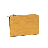 Accessorize London Women's Faux Leather Ochre 3 Compartment Card Holder