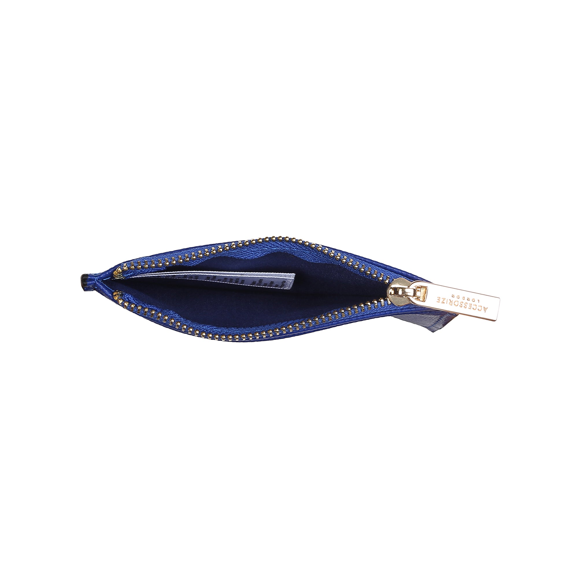 Accessorize London Women's Faux Leather Cobalt 3 Compartment Card Holder