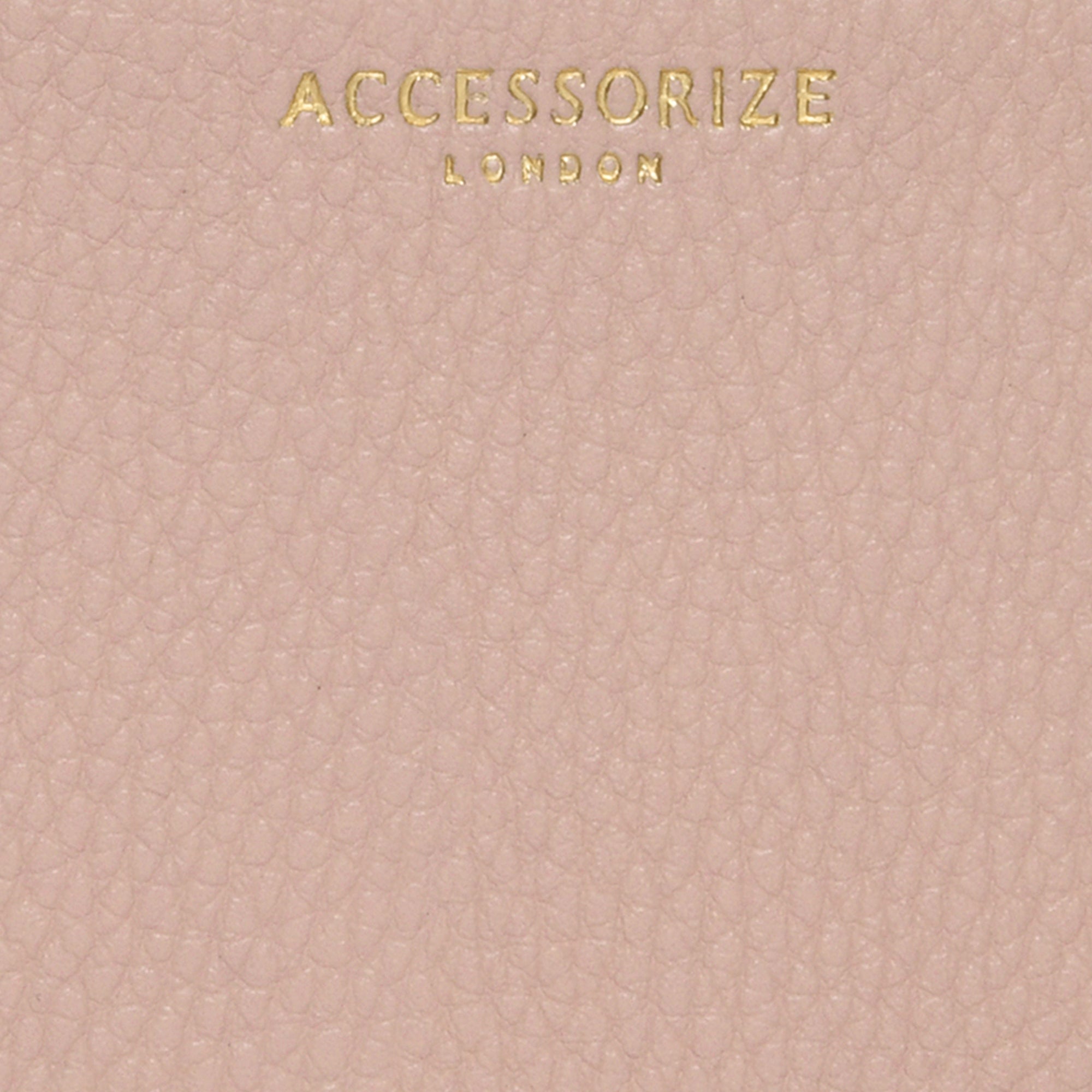 Accessorize London Women's Faux Leather Nude Plain Card Holder
