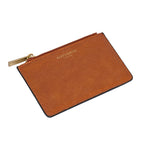 Accessorize London Women's Faux Leather Orange Plain Card Holder