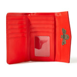 Accessorize London Women's Faux Leather Britney Bee Wallet - Red