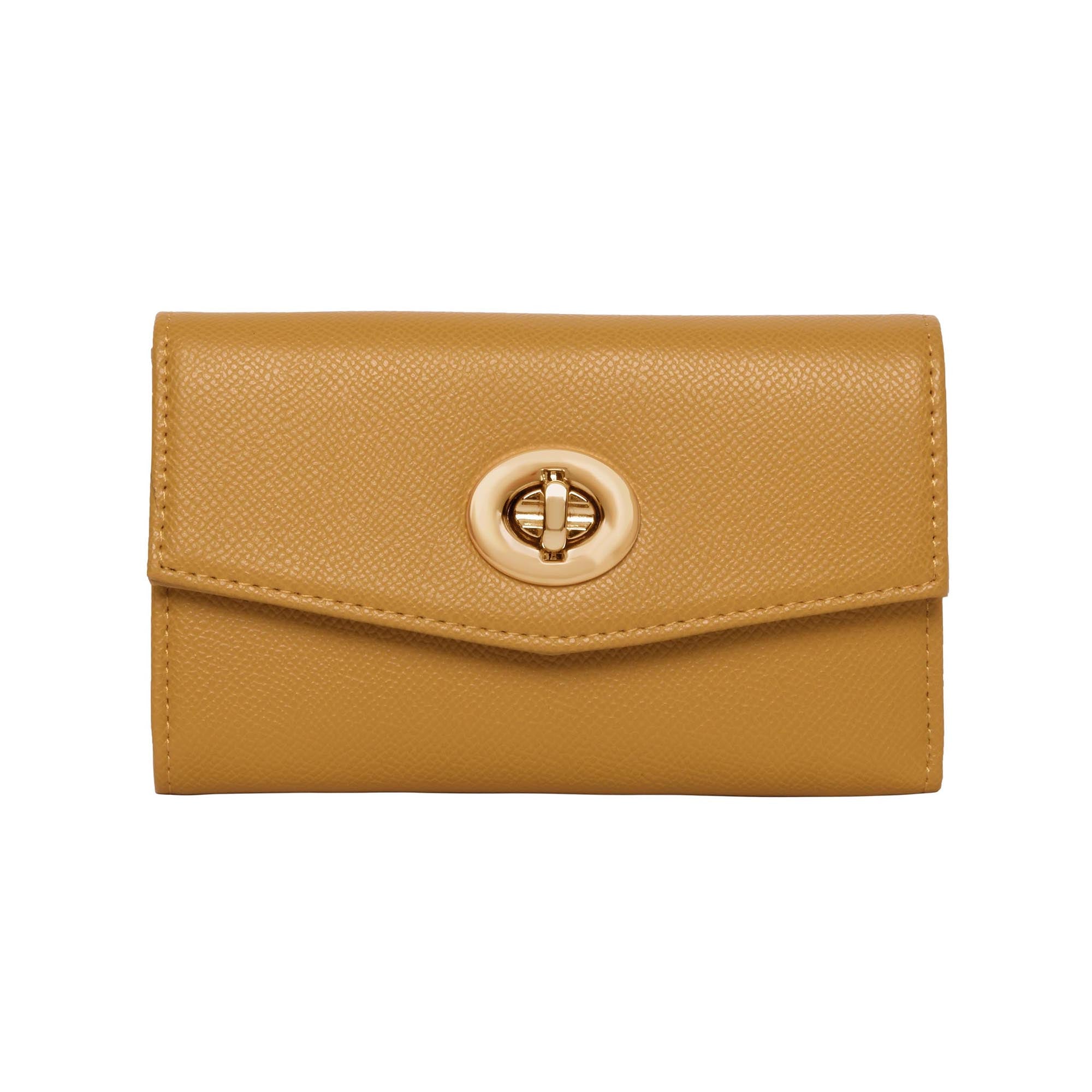 Accessorize London Women's Faux Leather Ochre Amy Wallet