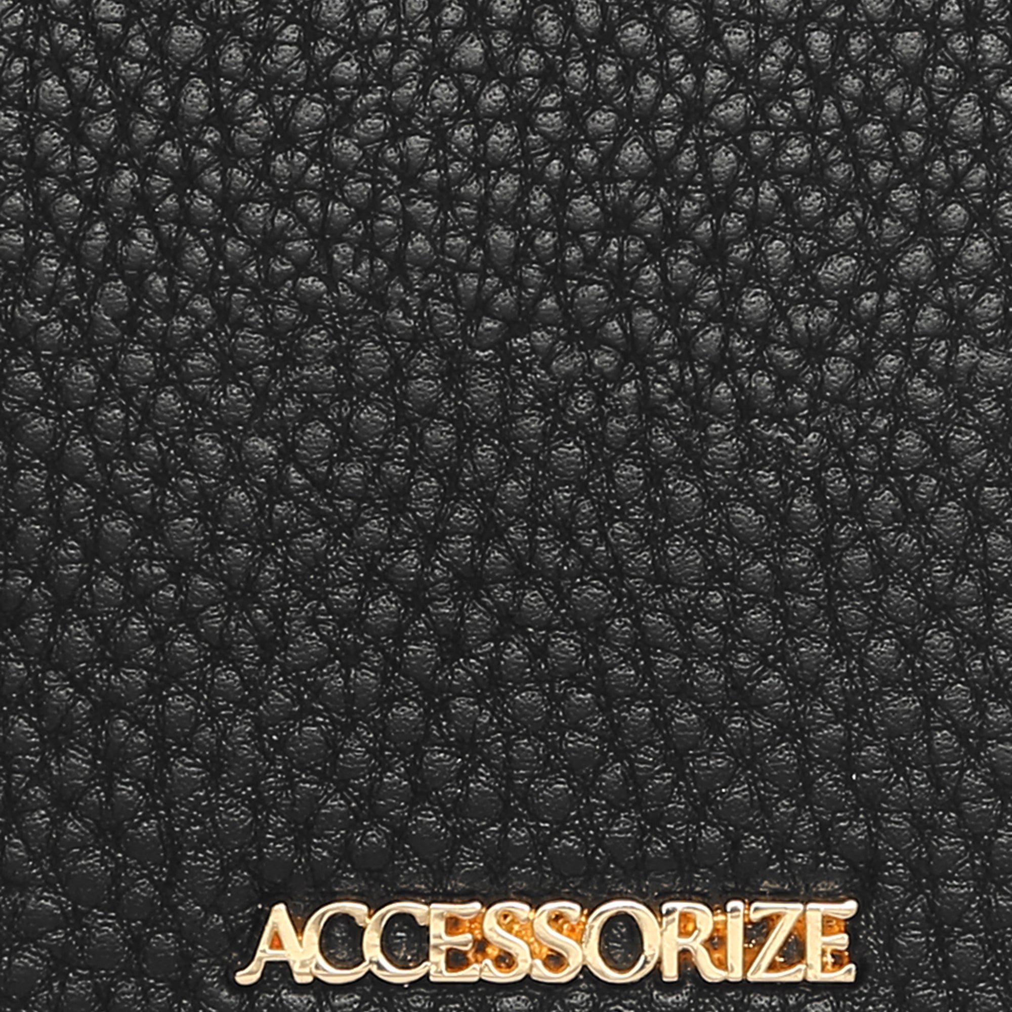 Accessorize London Women's Faux Leather Black Mini Coin Purse