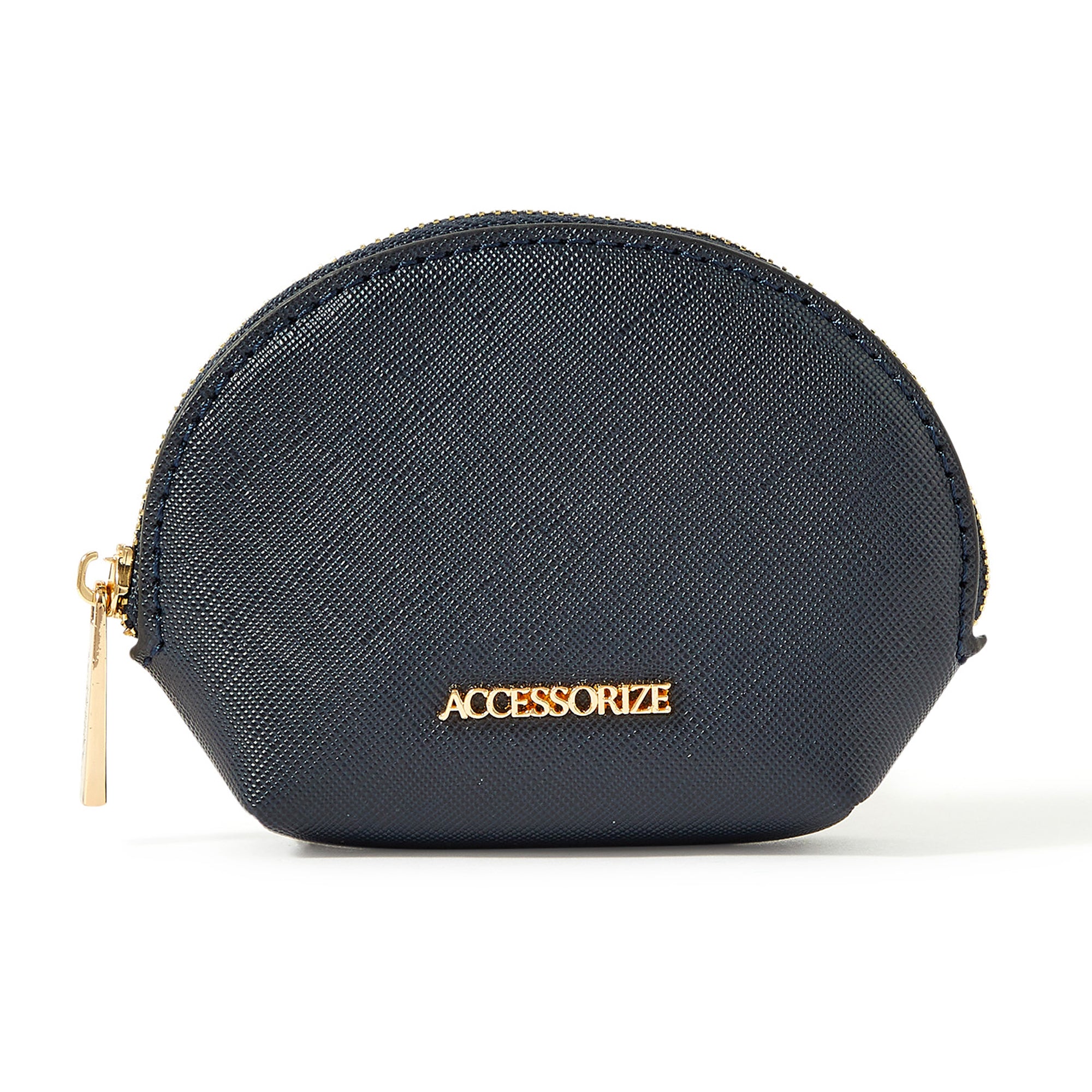 Accessorize London Women's Faux Leather Navy Mini Coin Purse