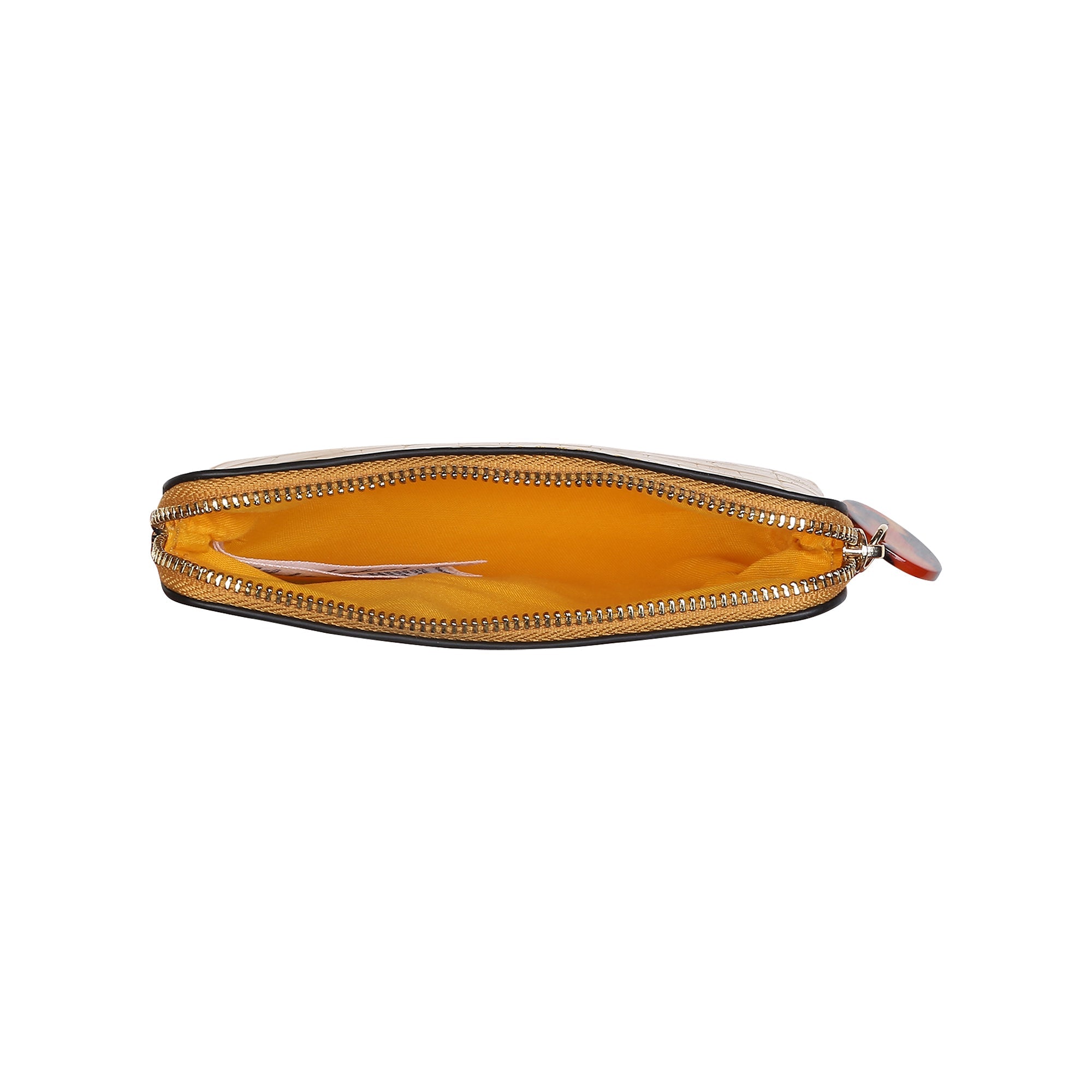 Accessorize London Women's Faux Leather Yellow Resin Croc Coin Purse