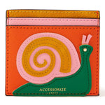 Accessorize London Women's Faux Leather Green Snail Cardholder