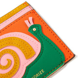 Accessorize London Women's Faux Leather Green Snail Cardholder