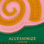 Accessorize London Women's Faux Leather Green Snail Cardholder