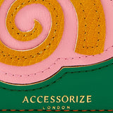 Accessorize London Women's Faux Leather Green Snail Cardholder