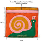 Accessorize London Women's Faux Leather Green Snail Cardholder