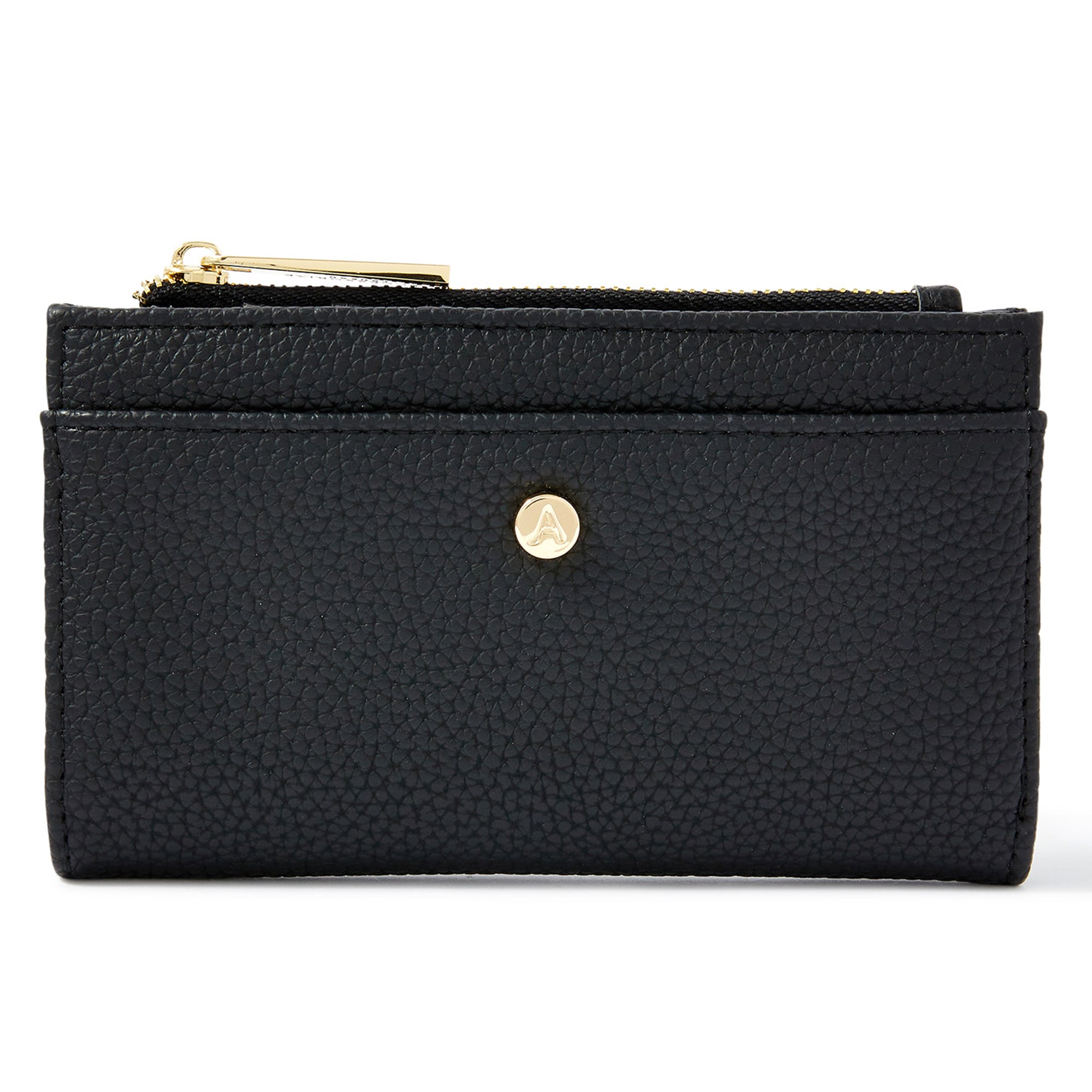Accessorize London Women's Faux Leather Black Medium Slimline Wallet
