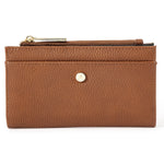 Accessorize London Women's Faux Leather Tan Medium Slimline Wallet