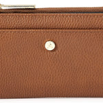 Accessorize London Women's Faux Leather Tan Medium Slimline Wallet