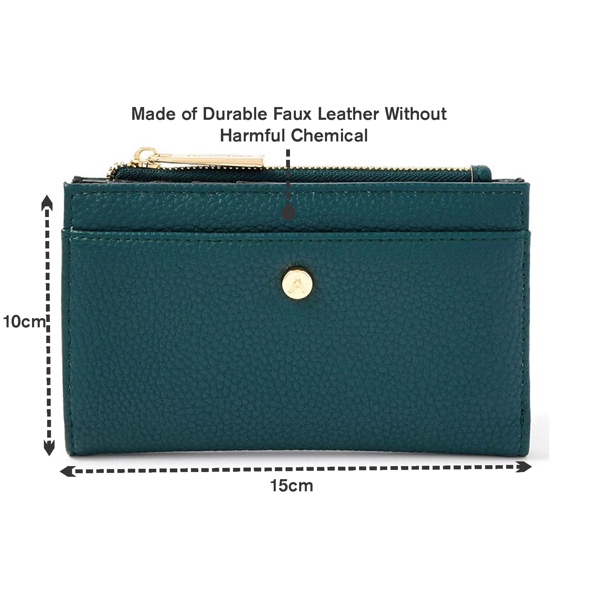 Accessorize London Women's Faux Leather Teal Medium Slimline Wallet