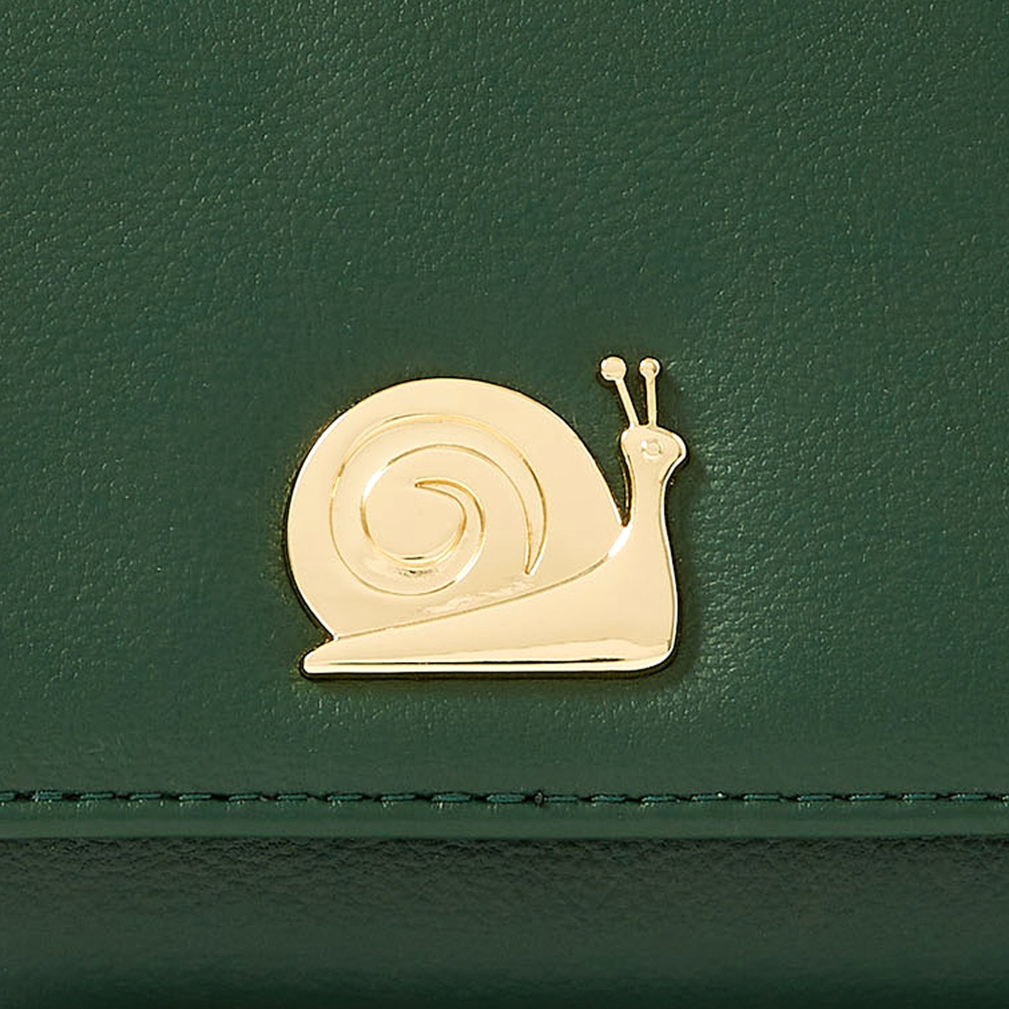 Accessorize London Women's Faux Leather Green Snail Purse