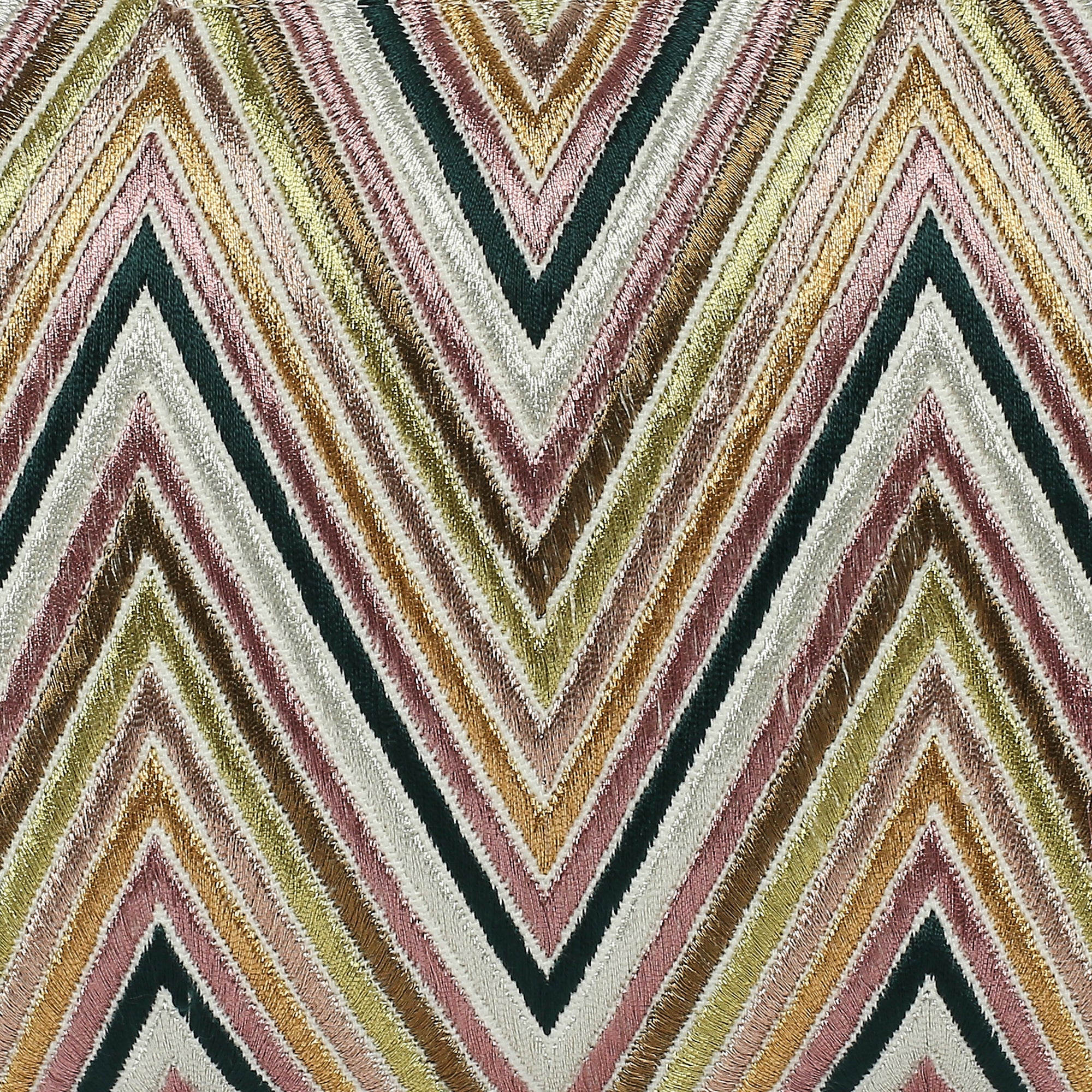 Accessorize London Women's Cotton Green Zig Zag Pouch