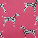 Accessorize London Women's Cotton Pink Dalmatian Large Make Up Bag