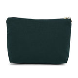 Accessorize London Women's Cotton Green Zig Zag large Make Up Bag