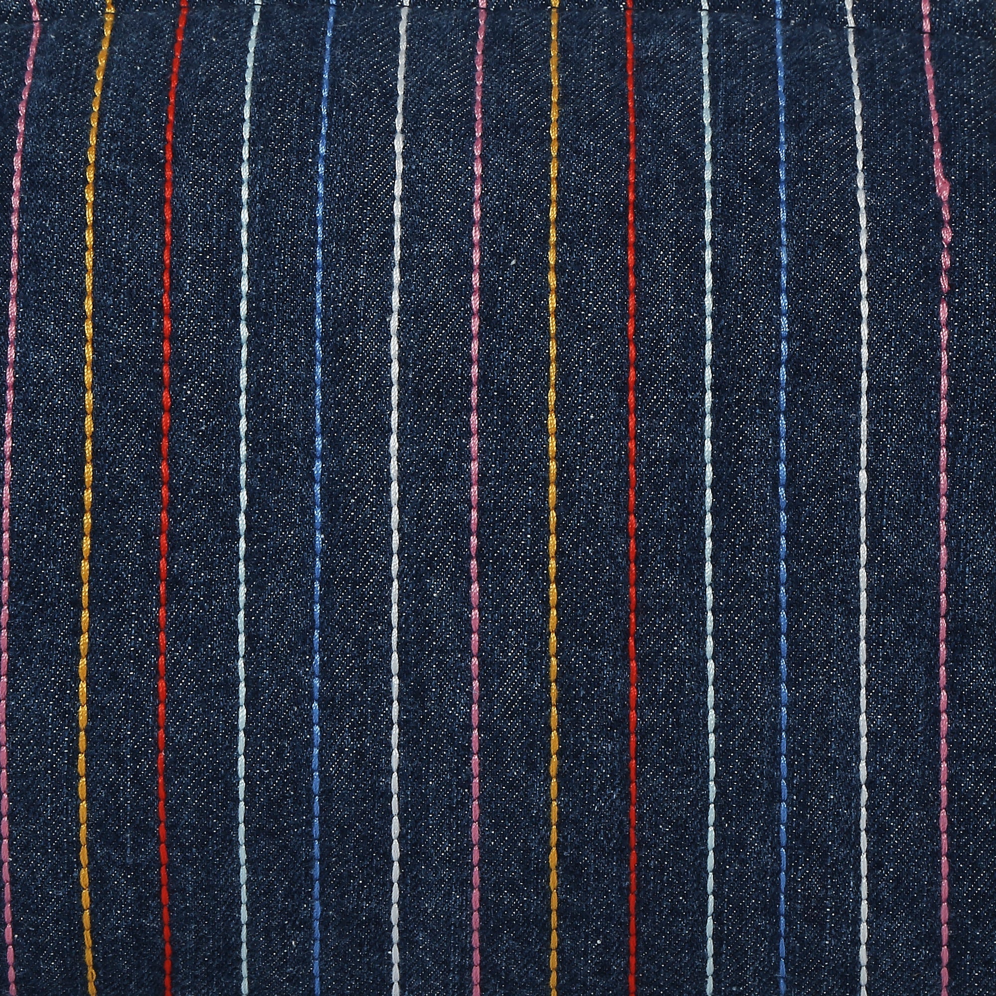 Accessorize London Women's Blue Denim Rainbow Stitch Wash Bag