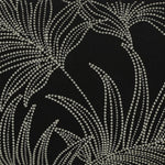 Accessorize London Women's Cotton Black Leaf Print Cosmetic Pouch