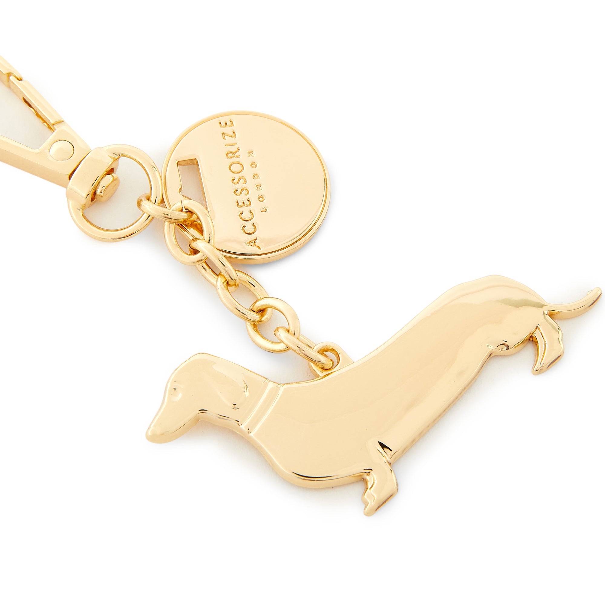 Accessorize London Women's Sausage Dog Metal Keyring
