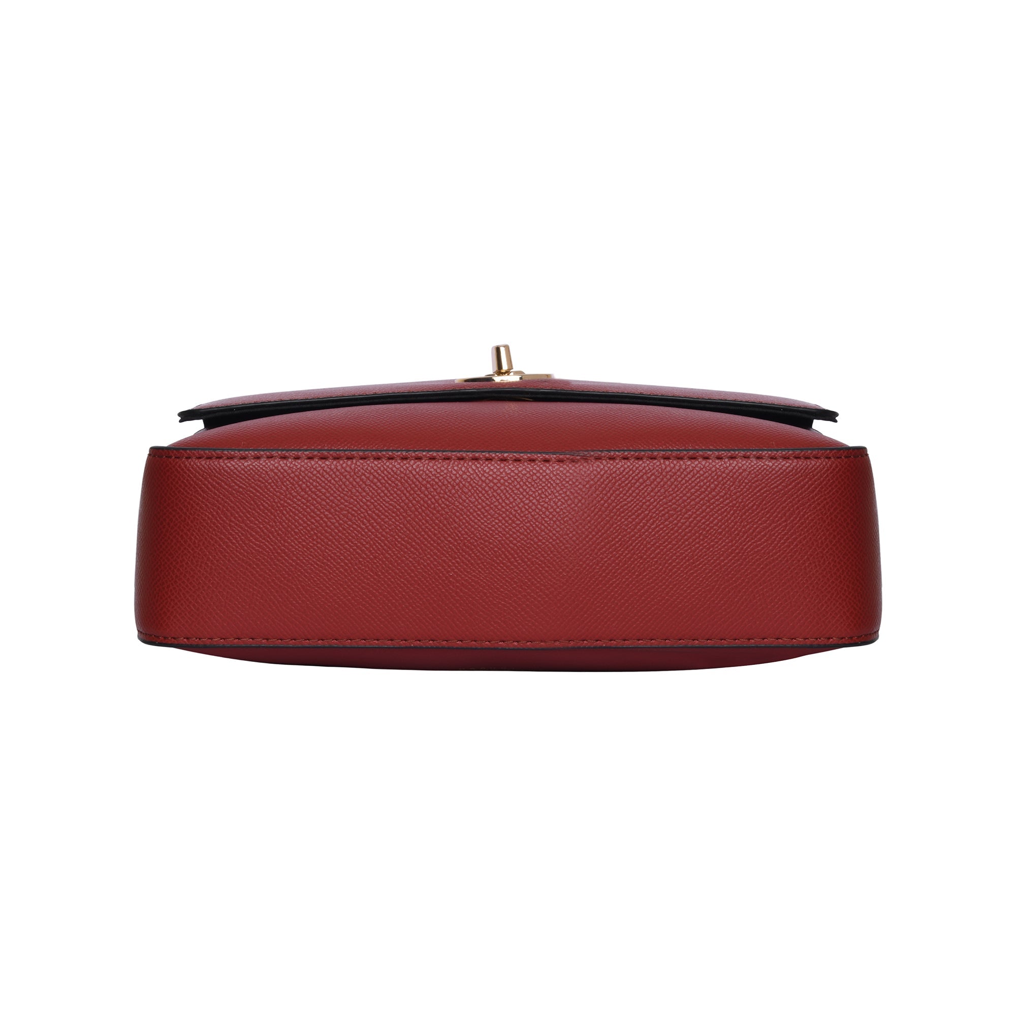 Accessorize London Women's Faux Leather Red Tyler Twistlock Sling Bag