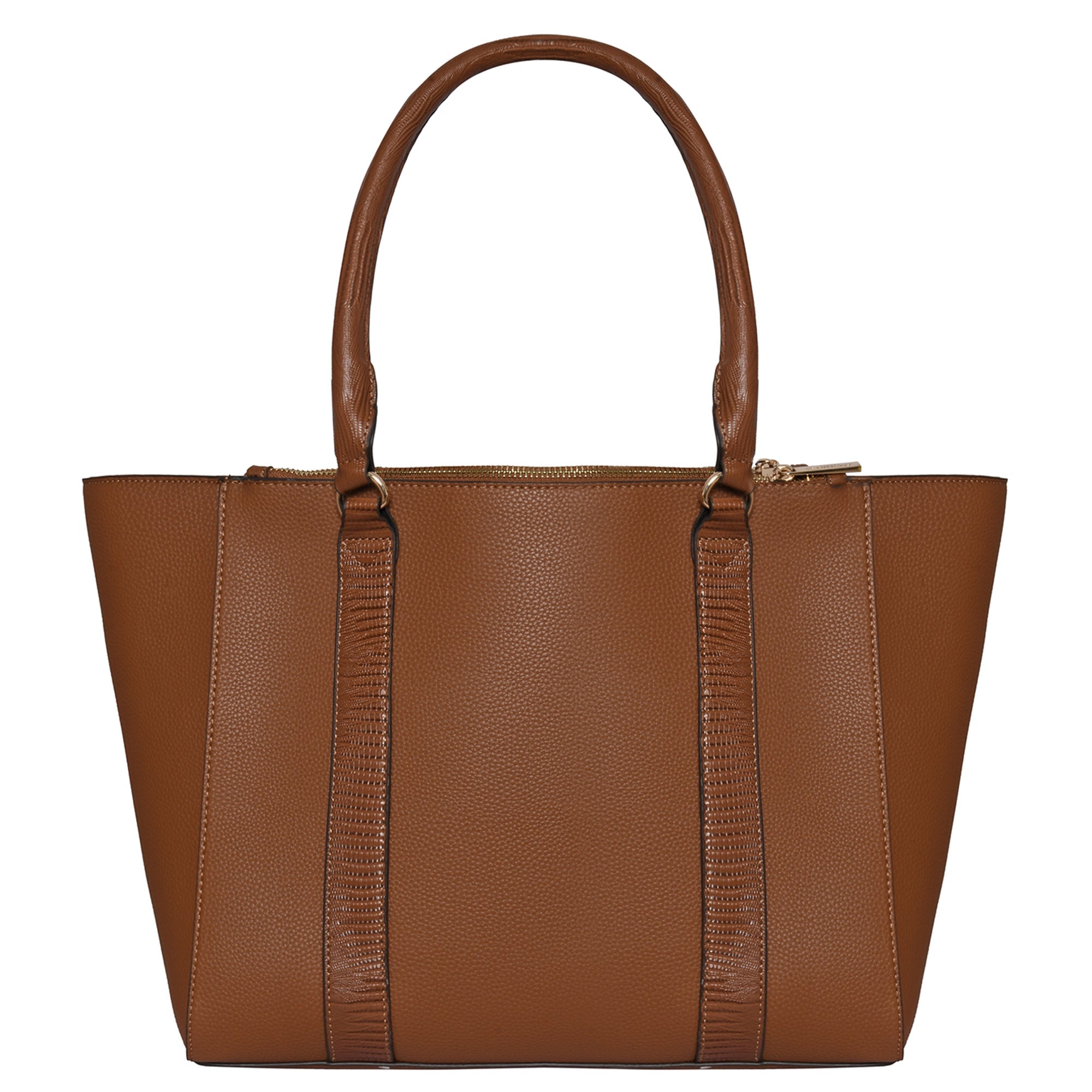 Accessorize London Women's Faux Leather Tan Kirby Work Bag