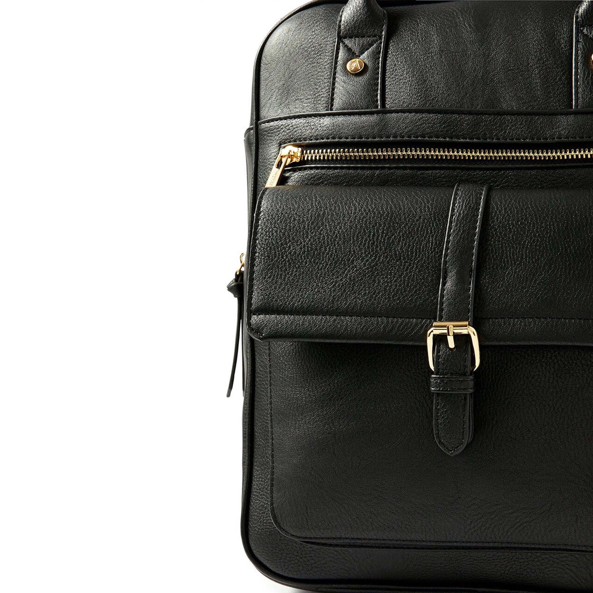 Accessorize London Women's Faux Leather Black Harrie Backpack