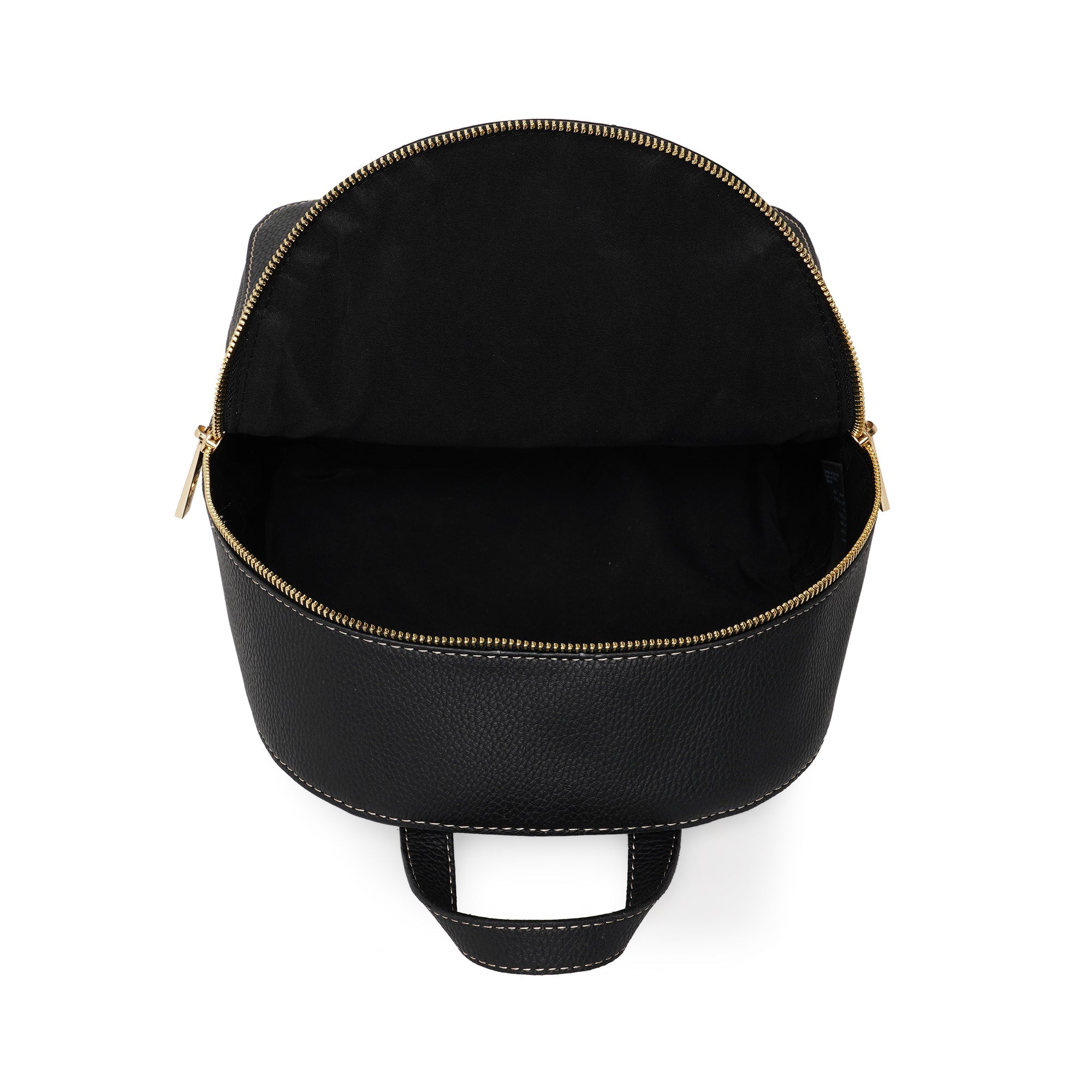 Accessorize London Women's Faux Leather Black Ricki Backpack