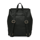 Accessorize London Women'S Faux Leather Black Khloe Backpack