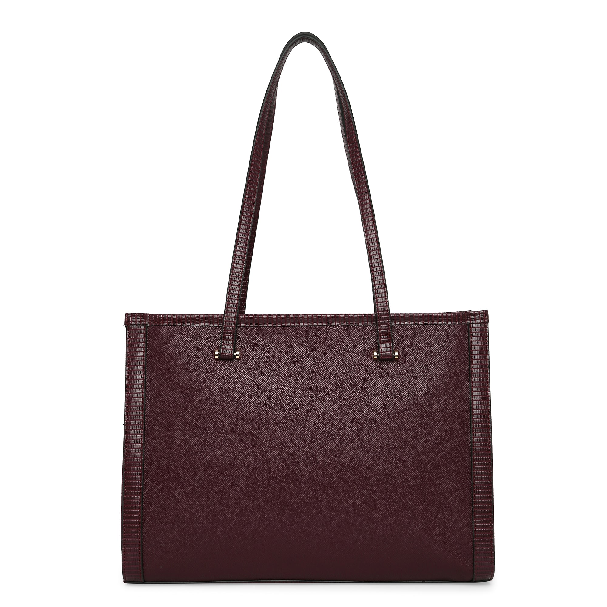 Accessorize London Women's Faux Leather Maroon Rosie Book Tote Bag