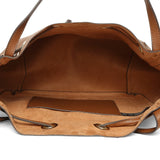 Accessorize London Women's Faux Leather Tan Eyelet Drawstring Bag