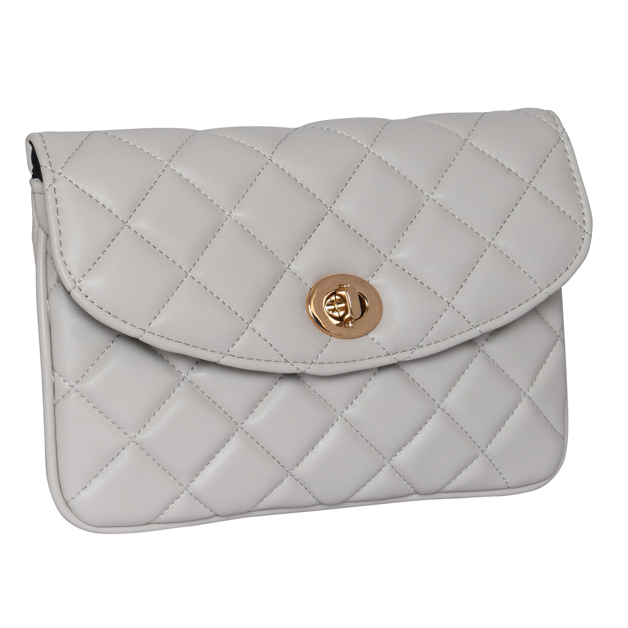 Accessorize London Women's Cream Quilted Clutch