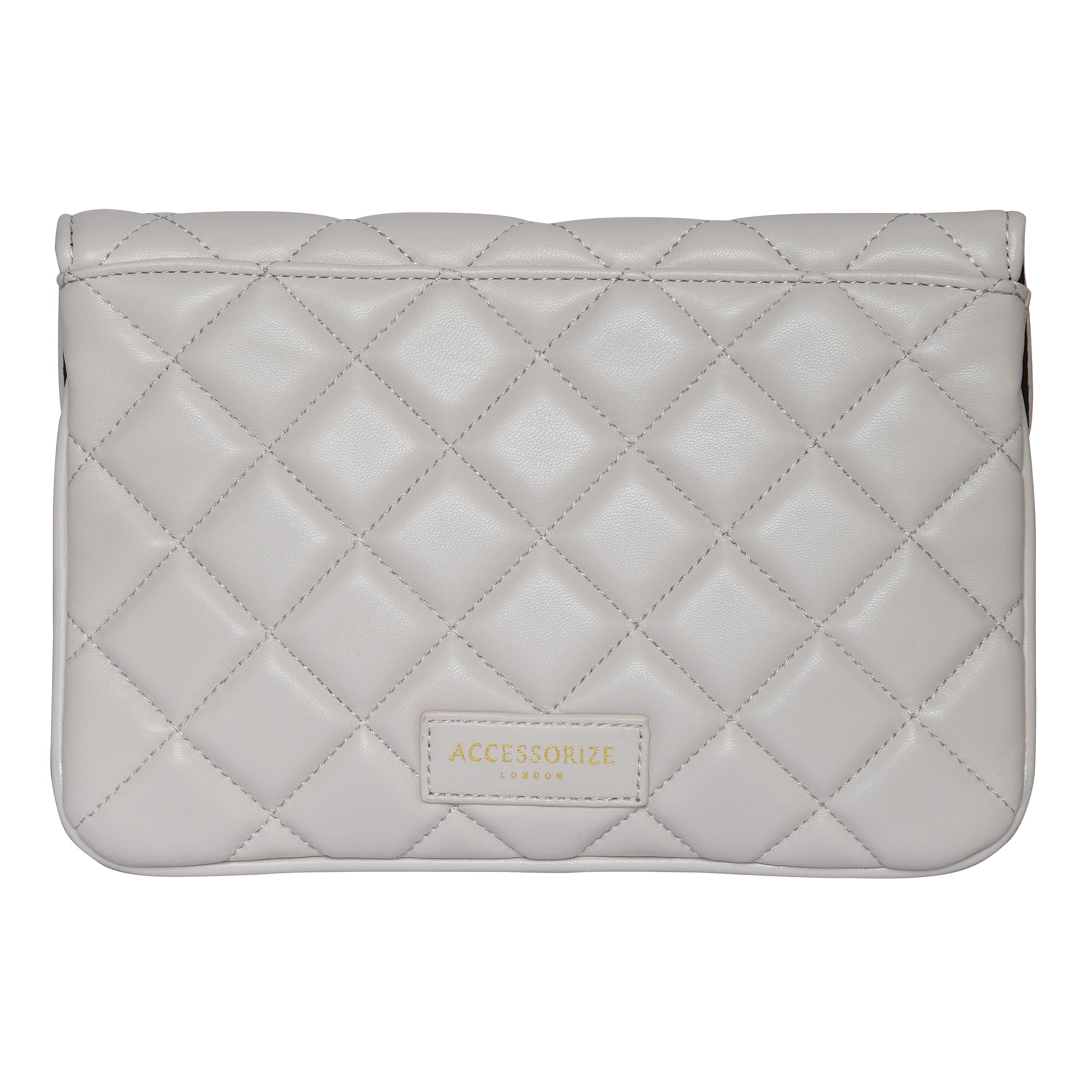 Accessorize London Women's Cream Quilted Clutch