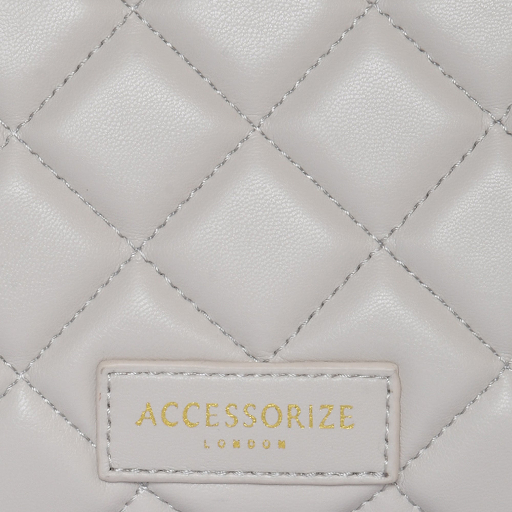 Accessorize London Women's Cream Quilted Clutch
