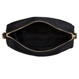 Accessorize London Women's Faux Leather Black Rainbow Strap Sling Bag