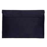 Accessorize London Women's Blue Satin Foldover Clutch
