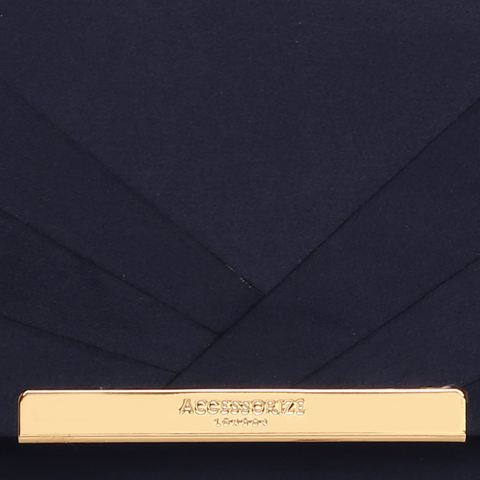 Accessorize London Women's Blue Satin Foldover Clutch