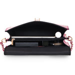 Accessorize London Women's Amelia Patent Pink Sling Bag