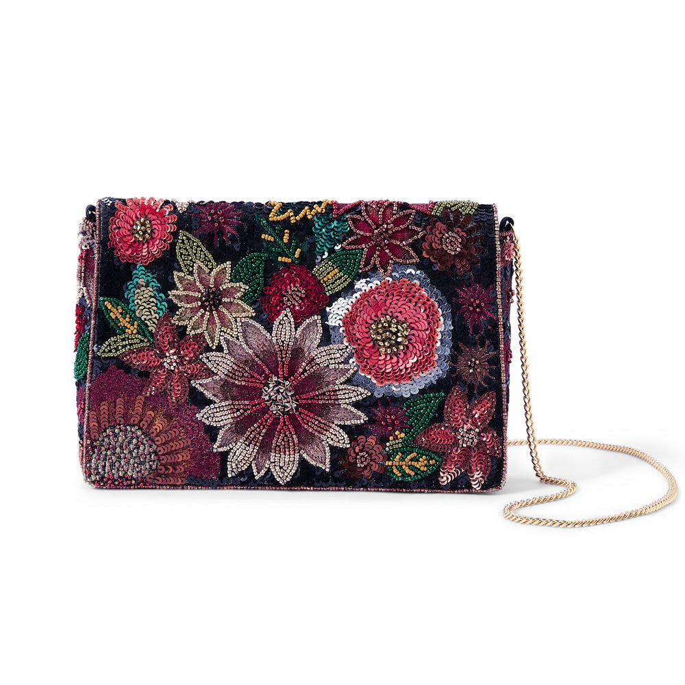 Accessorize London Women's Multi Willow Beaded Floral Clutch