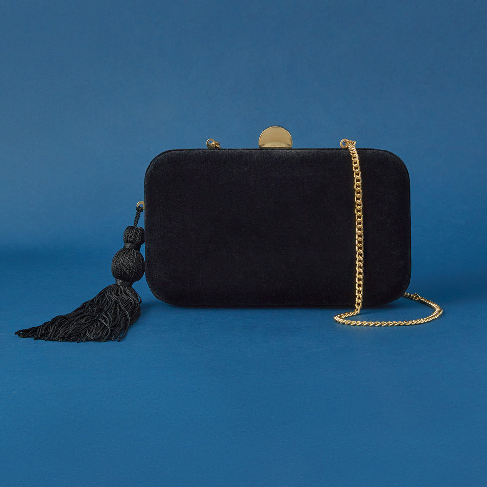 Sequins Flower Evening Bag Vintage Black Velvet Clutch Purse - Temu Japan