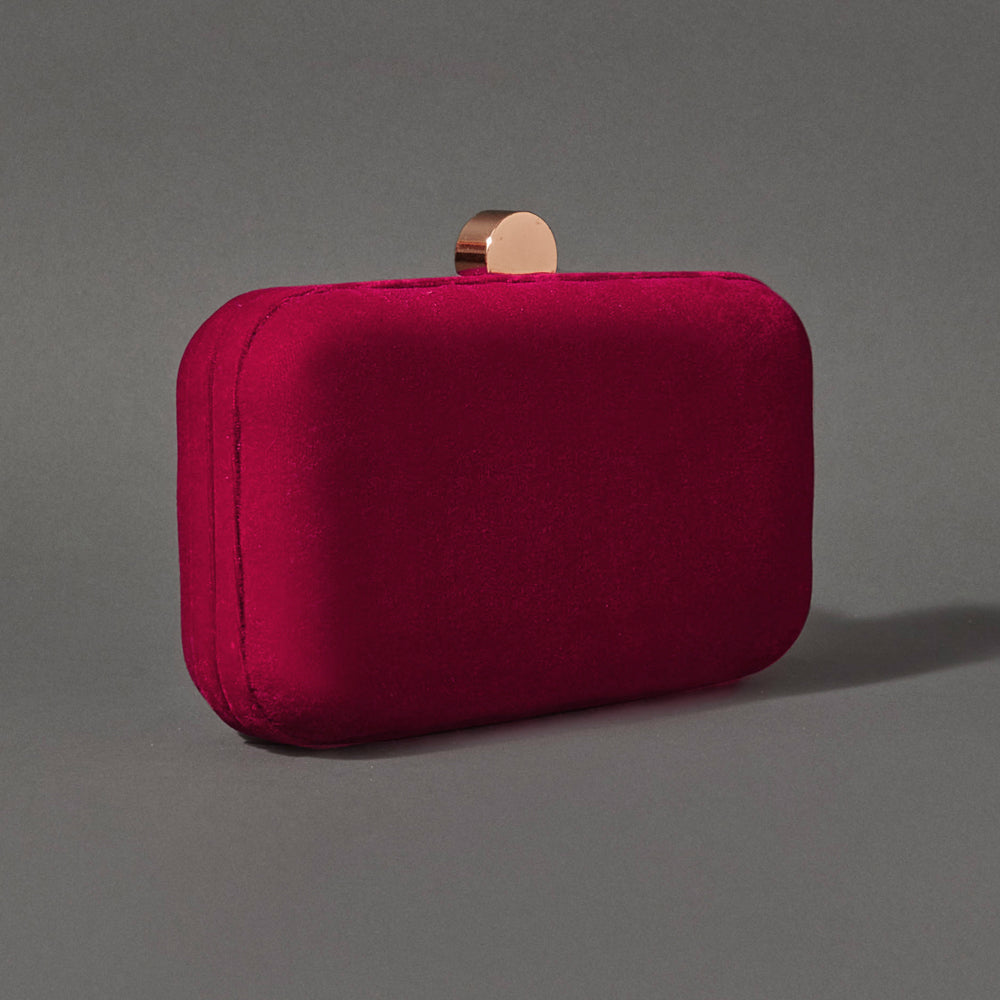 Dark red clutch outlet bag