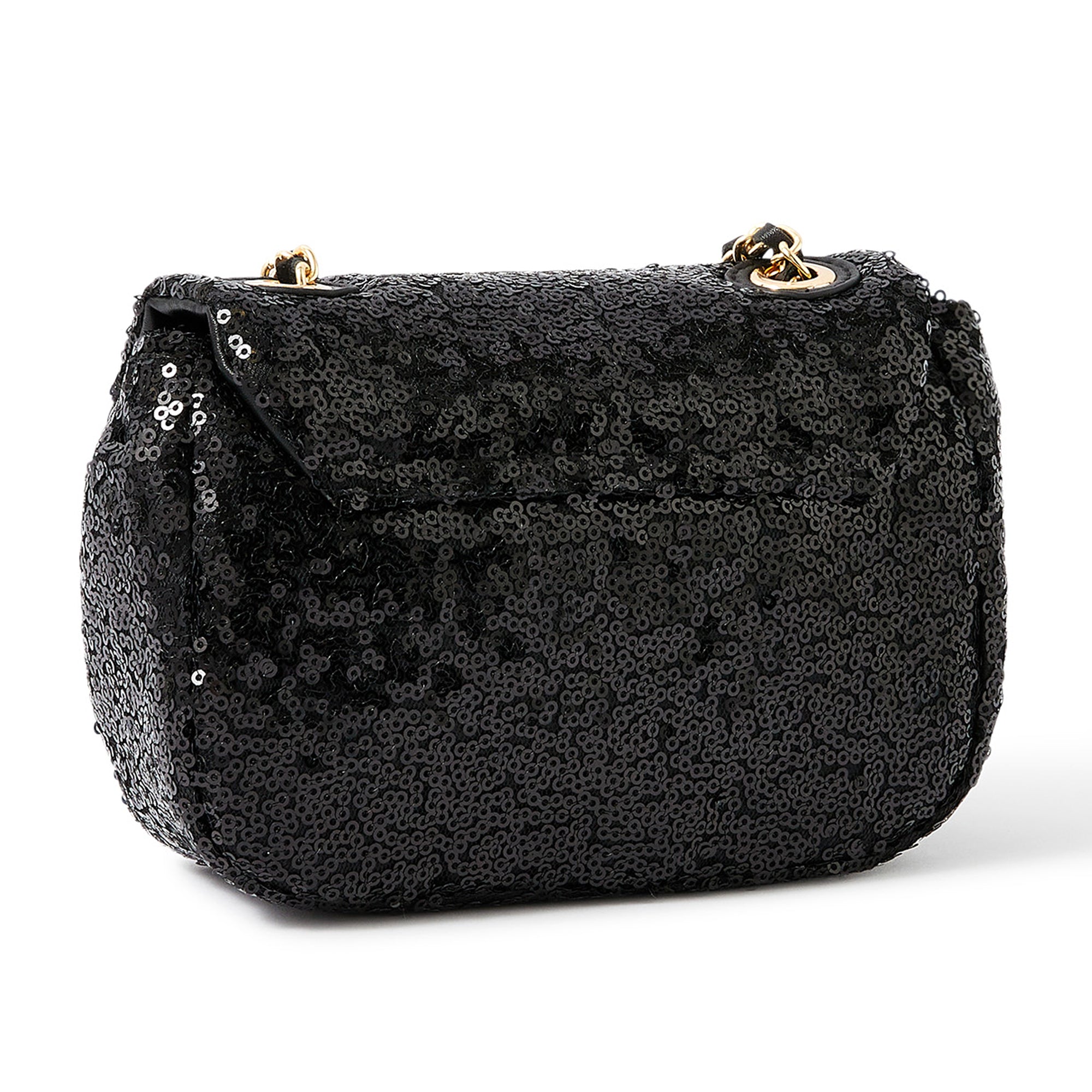 The Ailano Black Leather Glitter Handbag – Vinci Leather Shoes