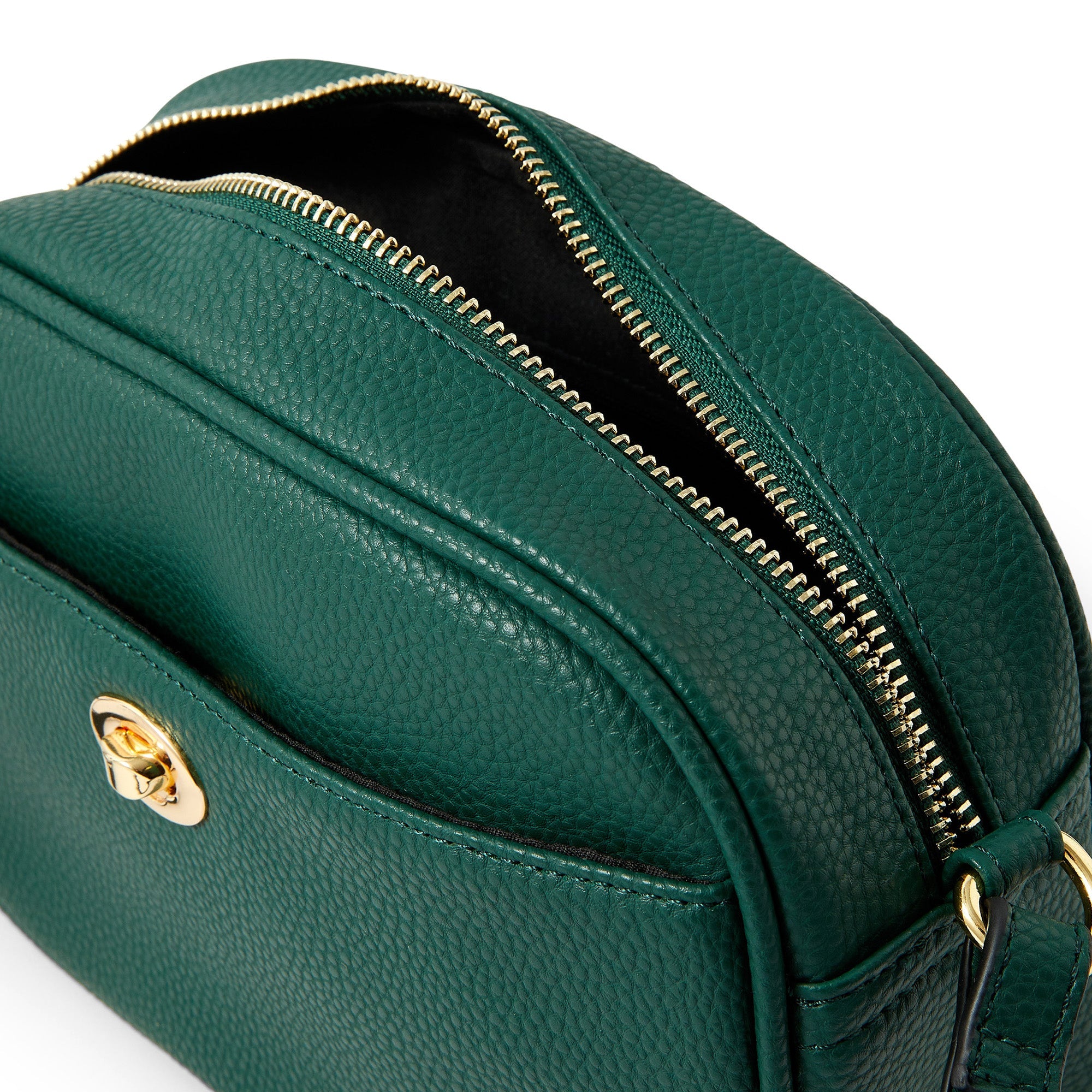 Accessorize London Women's Faux Leather Green Cara Crossbody Sling Bag